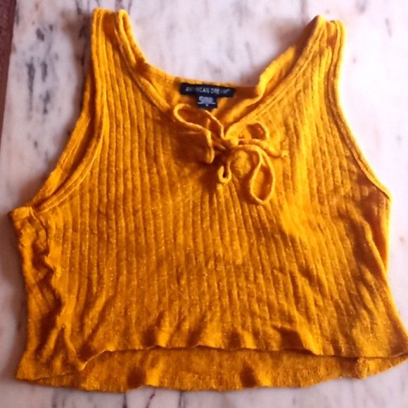 Tops - Crop tank mustard yellow